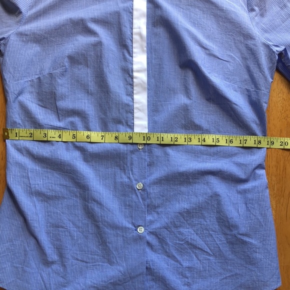 NMT FACONNABLE LADIES BLUE DRESS SHIRT EUR44 US12 DESIGNED IN FRANCE - Picture 6 of 14
